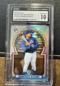 Francisco Alvarez -2023 Bowman ROY Favorites Silver Refractor RC CGC 10 Gem Mint - Picture 1 of 2
