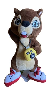 Fiesta 10 Zoll Sammy das Eichhörnchen mit Kamera Plüschpuppe Spielzeug Stofftier braun Schnürsenkel Schwanz - Bild 1 von 9