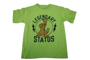 Scooby Doo Youth Boys Legendary Status Funny Cartoon Dog Green Shirt New Large - Picture 1 of 1