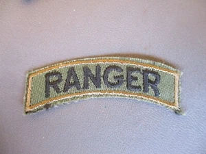 Original Vietnam War Twill OG-107 Sateen RANGER Tab, Unissued - Picture 1 of 3