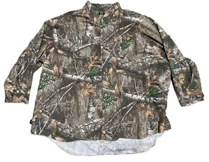 Realtree Edge Camo Scent Blocker Button Up Long Sleeve Shirt - 8XL - Rare Size - Picture 1 of 7
