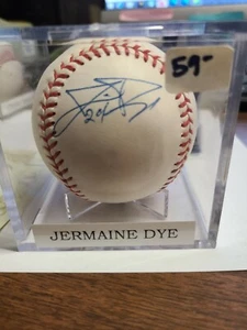 AUTOGRAPHED BASEBALL JERMAINE DYE CHICAGO WHITE SOX - Picture 1 of 4