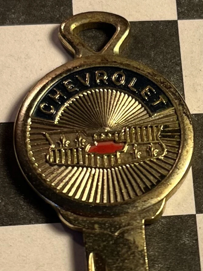 Chevy Gold Plated CREST KEY fits 1970 1974 1978 1982 Camaro Corvette Chevelle SS - Image 1 of 4