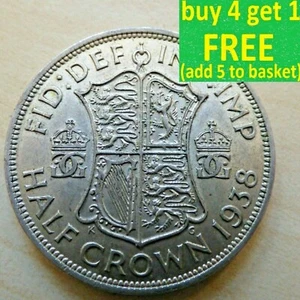 George VI Half-Crown Silver/ Cupro-Nickel Coins Choose from 1937-1951 Auction 2 - Picture 1 of 143