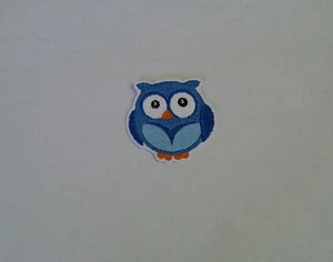 "Blue Owl" Iron-On Embroidered Patch - Picture 1 of 1