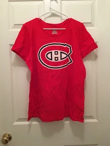 NWT Montreal Canadiens Women's NHL Brand Fitted Red Classic Logo T-Shirt 2XL - Picture 1 of 1