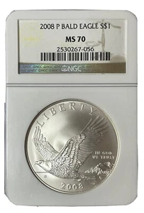 2008 P Bald Eagle Commemorative Silver Dollar - NGC MS70 - Picture 1 of 5