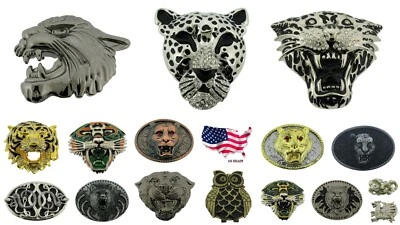 Lion Belt Buckles Big Cat Tiger Wolf Halloween Party Mens Women Costumes Cosplay - Image 1 of 4