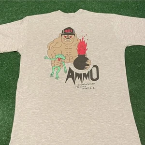 Vintage 80s U.S. Air Force Howard AFB Panama AMMO Dawgs From Hell Shirt Mens L - Picture 1 of 5