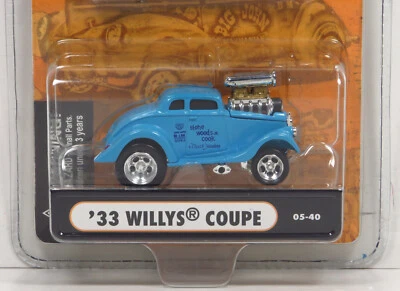 Stone Woods Cook Muscle Machines 1933 Willys 33 Coupe Drag Racing Blue 1:64 - Image 1 of 4