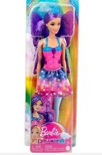 Barbie Dolls Dreamtopia Princess Fairy Doll, Wings Purple Hair 12" Action Figure