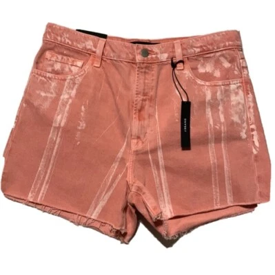 Pantalones Cortos Jean J Brand Color Coral’ Jules Tiro Alto Pintado Portal Foto 1 de 4