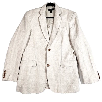 Blazer Club Room Luxury 100 % lino para hombre M marfil chaqueta sin estructura abrigo deportivo Foto 1 de 4