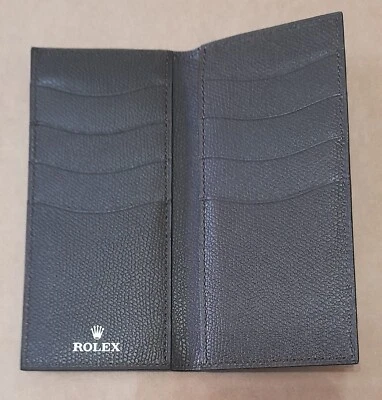 ROLEX LEATHER CARDS/DOCUMENTS HOLDER WALLET Bifold long Organizer NEW - Image 1 of 3