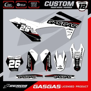 GASGAS MOTOCROSS GRAPHICS KIT CUSTOM MX GRAPHICS DECALS MC MCF EC STRIKE WHI - Picture 1 of 7