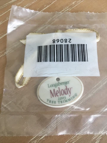 Longaberger 2003 Tree Trimming Melody Basket Tie-On NEW!!! Cover