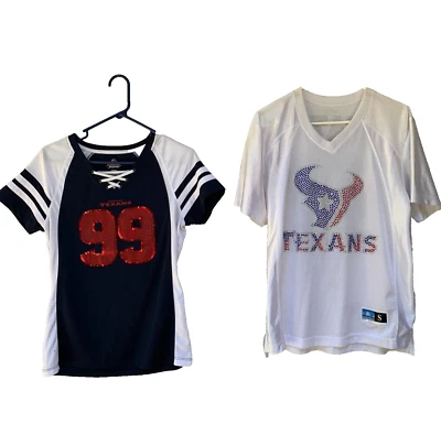 Houston Texans JJ Watt Women's Majestic Fan Fashion Jersey BAW Small Medium Lot2 - Image 1 of 4