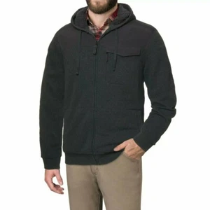 Coleman Sherpa Lined Hooded Drawstring Full Zip Black Heather Jacket XXL $110 - Picture 1 of 2