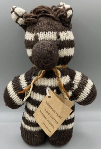 Hand Knitted DONKEY By Rural Women in Kenya Rare Unique Collectors Homespun Wool - Picture 1 of 8