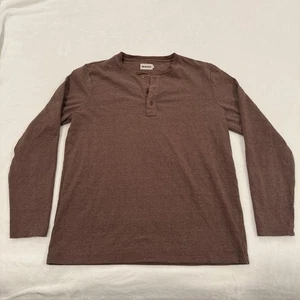 Taylor Stitch Henley Shirt Mens Size Large 42 Waffle Knit Pullover Rust Colored - Picture 1 of 7
