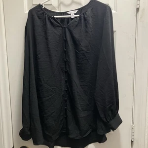 Nine West Damen schwarz Langarm Bluse Top Größe 2XL - Bild 1 von 5