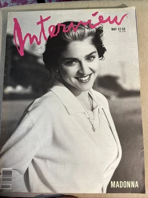 Vtg INTERVIEW Magazine Madonna May 1989 Morton Downey Jr  Andy Warhol - Image 1 of 4