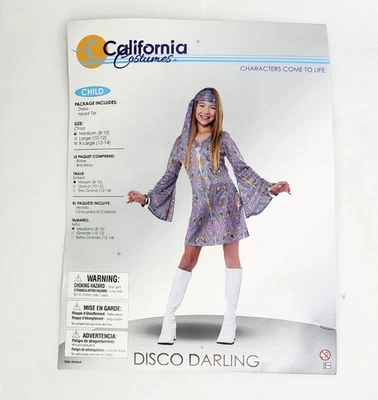 Disfraces de California Disco Darling Niño Mediano 8-10 Vestido Disfraz de Halloween Foto 1 de 2