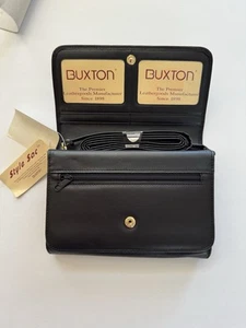 Buxton Leather Crossbody Bag Purse Wristlet Wallet Clutch Style Sac Mini Bag NWT - Picture 1 of 15