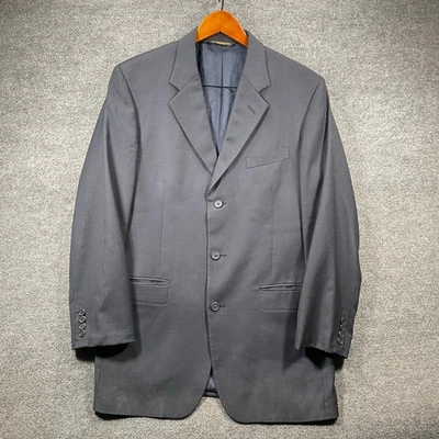 Abrigo deportivo Brooks Brothers Super 100's 41/35 largo azul marino doble ventilación hecho en EE. UU. Foto 1 de 4