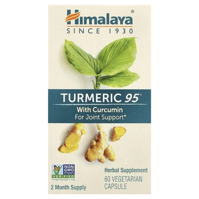 Cúrcuma del Himalaya 95 con Curcumina 60 Cápsulas Vegetarianas Sin Gluten, Foto 1 de 3