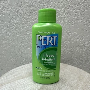 1 x Pert Plus Happy Medium 2 in 1 Shampoo & Conditioner 1.7Oz Med Conditioning - Picture 1 of 3