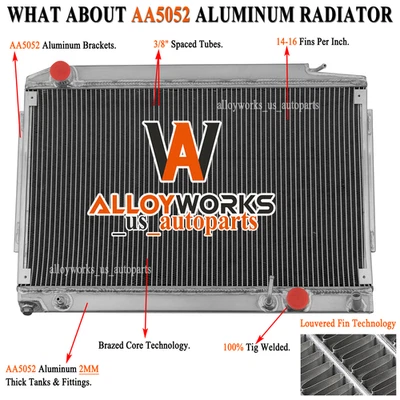 Radiador para Mercedes-Benz R107/C107 450 SL SLC cupé gasolina 8 cilindros 4,5 L 1972-1981 Foto 1 de 4