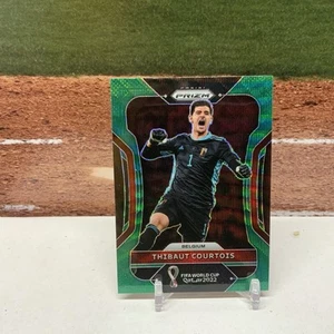 2022 Panini Prizm World Cup Thibaut Courtois Green Wave #21 - Picture 1 of 2