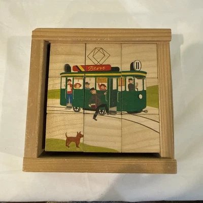 Klotzli-puzzle Ch-3150  No 904 Transportation. Wooden 9 Block - Image 1 of 4