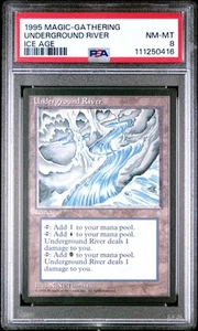Magic the Gathering - Ice Age Underground River 1995 PSA 8 - Picture 1 of 2
