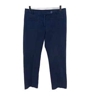 Pantalones capri cortos elásticos Elliott Lauren para mujer talla 8 azul marino - Imagen 1 de 6