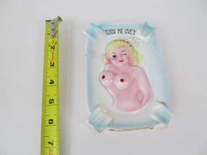 Novelty Ashtray Turn Me Over For your Hot Butts and Ashes Nude Joke - Picture 1 of 2