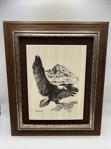 VTG Bill Devine Alaskan Mint Etching Artwork Kiana Limited Edition Eagle Art - Picture 1 of 24