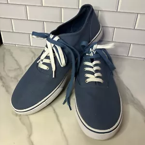 Lugz Lear Men's 15 Blue Lace Up Canvas Sneakers MLEARC-4010 Very Clean! - Picture 1 of 16