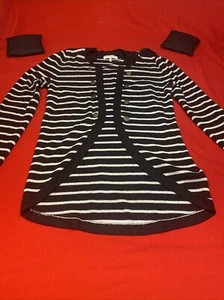 Juicy Couture Striped Military Style Carnigan Size Large - Picture 1 of 8