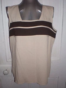 Millers size 14 Beige brown contrast cami/tank Sleeveless top - Picture 1 of 7