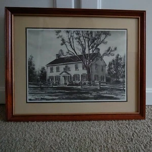 Artist Moriarity Joseph Brant Home Burlington ON Canada Vintage Framed Art Print - Picture 1 of 9