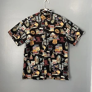 Camicia commerciale alto mare grande americana Route 66 all over hawaiana Aloha USA - Foto 1 di 10