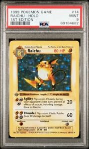 1999 Pokemon Card Game 1st Edition Raichu #14/102 PSA 9