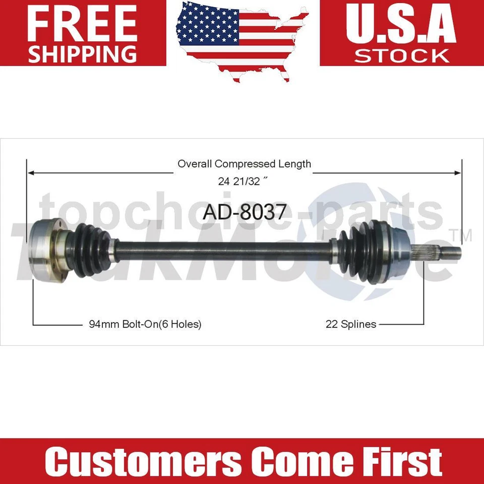 OE Rear Right Passenger CV Axle Shaft For Volkswagen Quantum 2.2L AWD 1986 1987 - Image 1 of 1
