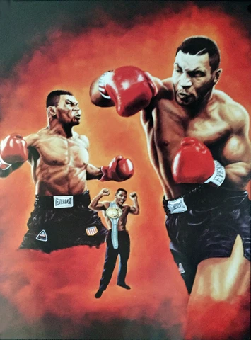 Vintage Iron Mike Tyson Color Art Print Boxing Fight Poster Cover