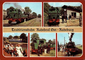 Railway Motif-PK GDR Traditional Railway Radebeul near Dresden Station Radeburg - Picture 1 of 2