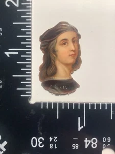 Vintage 1880’s Victorian (1 1/2”) Die Cut Scrap Raphael Italian Painter Vg - Bild 1 von 2