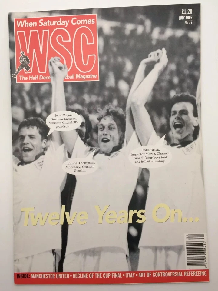 WHEN SATURDAY COMES July 1993 #77 MAN UTD, Italy, Spurs, J League, FA Cup Unread - Image 1 of 1