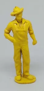 Vintage auburn rubber Farmer Figure USA On The farm Yellow - Picture 1 of 6